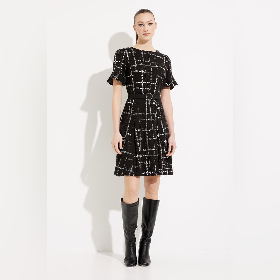 Joseph Ribkoff Knee-Length Abstract Dress Style 233004